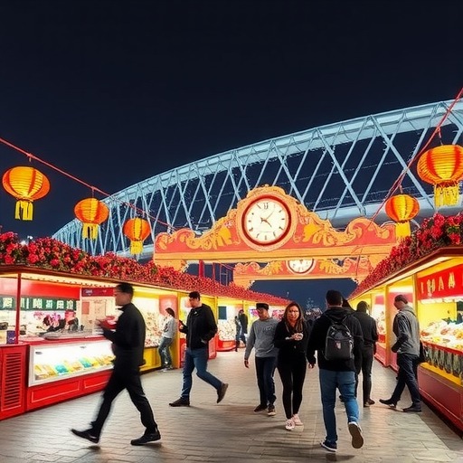 杭州奥体中心桥上新年大集 开启城市生命力地标新纪元(图2) 杭州奥体中心桥上新年大集 开启城市生命力地标新纪元(图2)