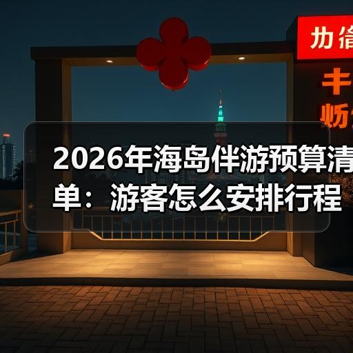 2026年海岛伴游预算清单：游客怎么安排行程更省心 - 安枢游走吧旅游科普资讯网