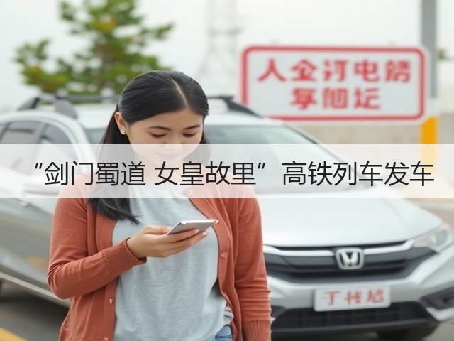 “剑门蜀道 女皇故里”高铁列车发车(图3) “剑门蜀道 女皇故里”高铁列车发车(图3)