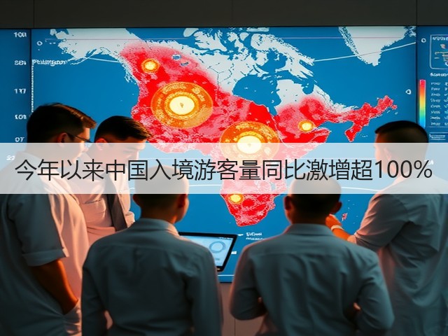 今年以来中国入境游客量同比激增超100%(图3) 今年以来中国入境游客量同比激增超100%(图3)