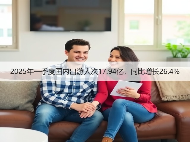 2025年一季度国内出游人次17.94亿,同比增长26.4%(图1) 2025年一季度国内出游人次17.94亿,同比增长26.4%(图1)