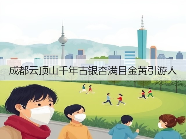 成都云顶山千年古银杏满目金黄引游人(图2) 成都云顶山千年古银杏满目金黄引游人(图2)