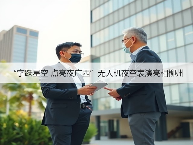 “字跃星空 点亮夜广西”无人机夜空表演亮相柳州(图1)