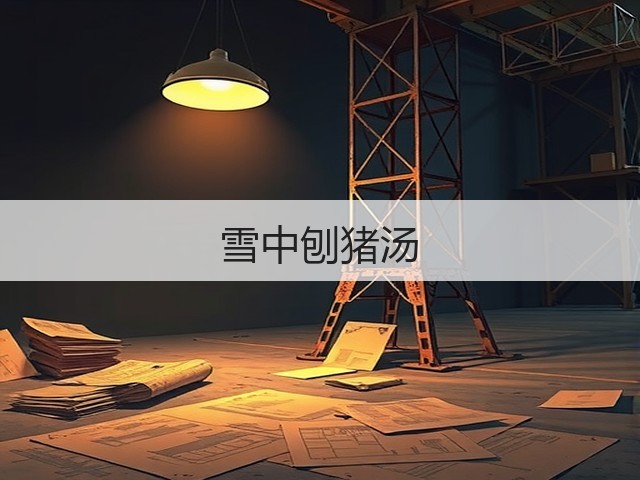 雪中刨猪汤(图1) 雪中刨猪汤(图1)